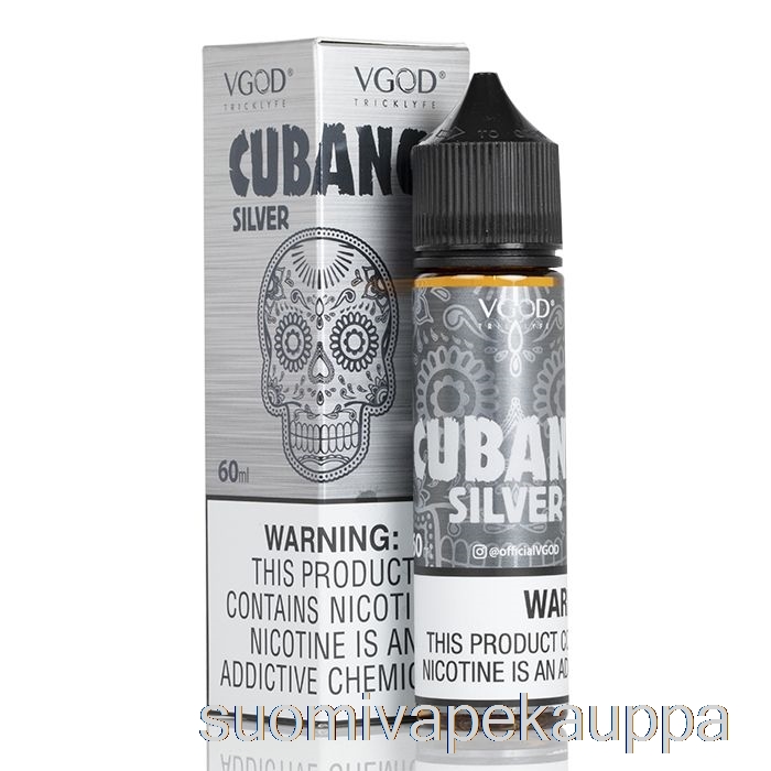 Vape Netistä Cubano Hopea - Vgod E-neste - 60ml 3mg